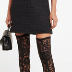 Black Lace Over-the-Knee Boots