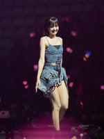 Deconstructed Denim Belt Skirt