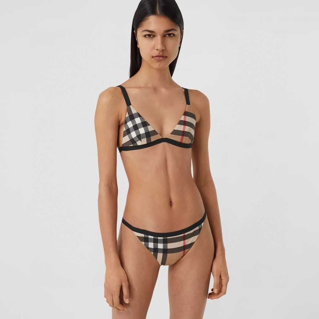 Burberry-style swimwear