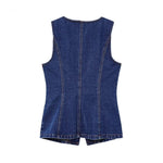 Chic Sleeveless Denim Co-Ord Set