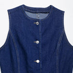 Chic Sleeveless Denim Co-Ord Set