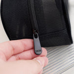 Dior Black Raglan Mesh Velvet Cosmetic Bag