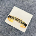 Christian Dior Open Cuff Bangles – Black & White