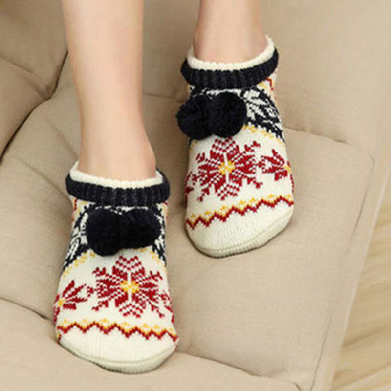 Cozy Winter Knit Socks with Bow