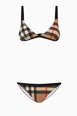Burberry-style swimwear