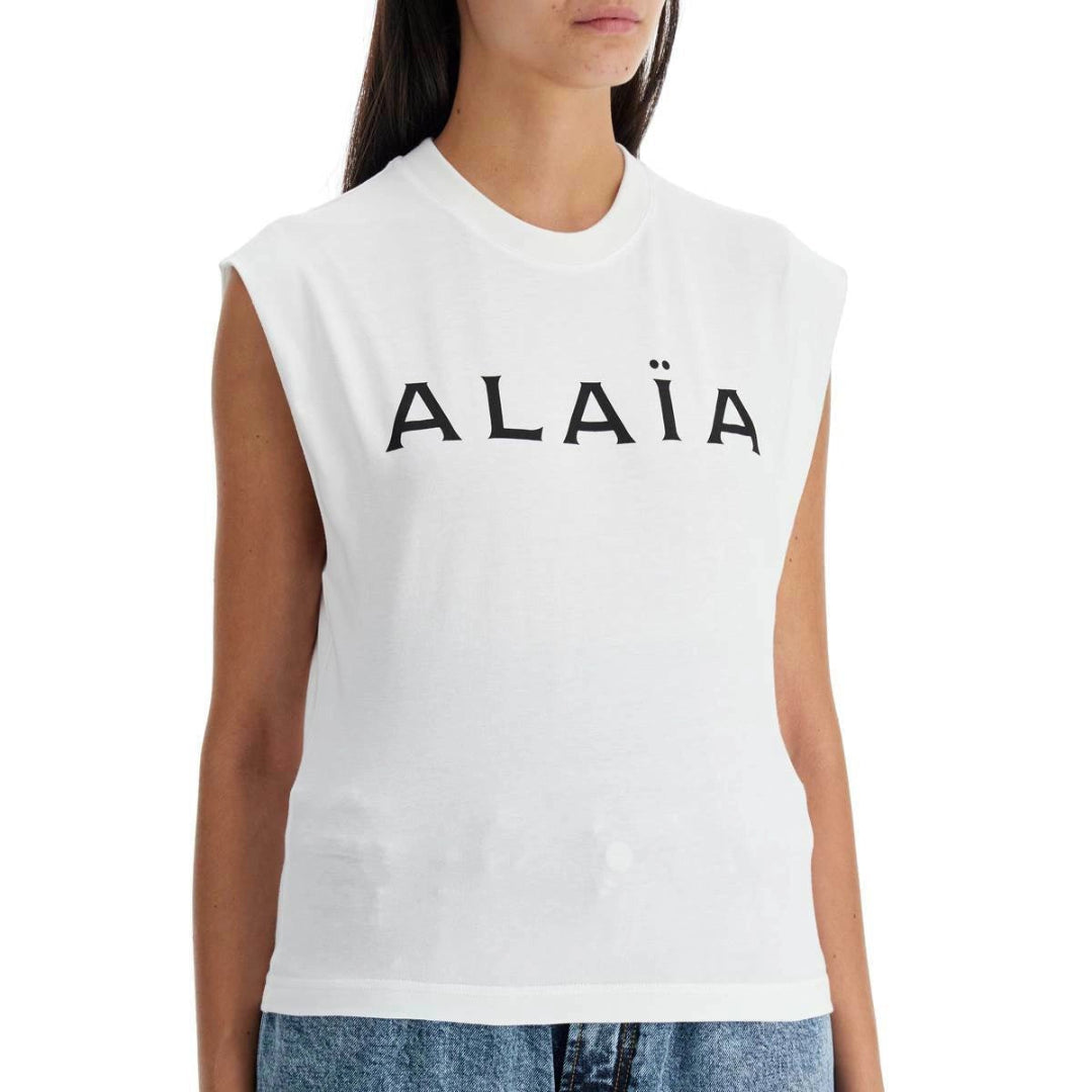 ALAÏA Sleeveless Cotton Top
