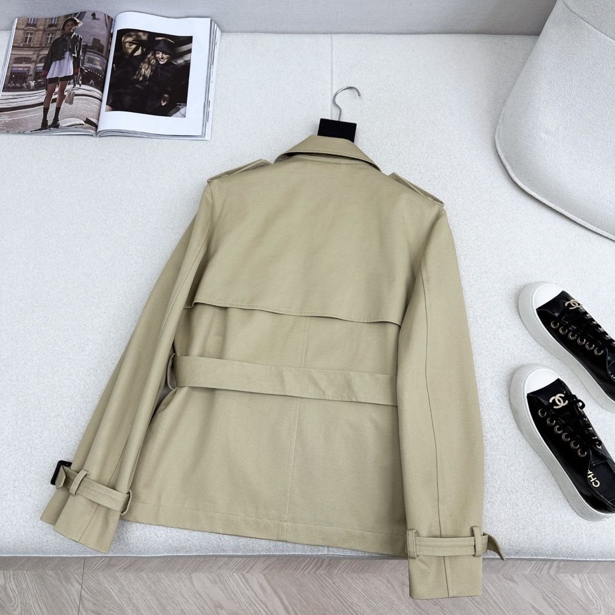 Burberry Nomadic High Collar  Short Trench Jacket