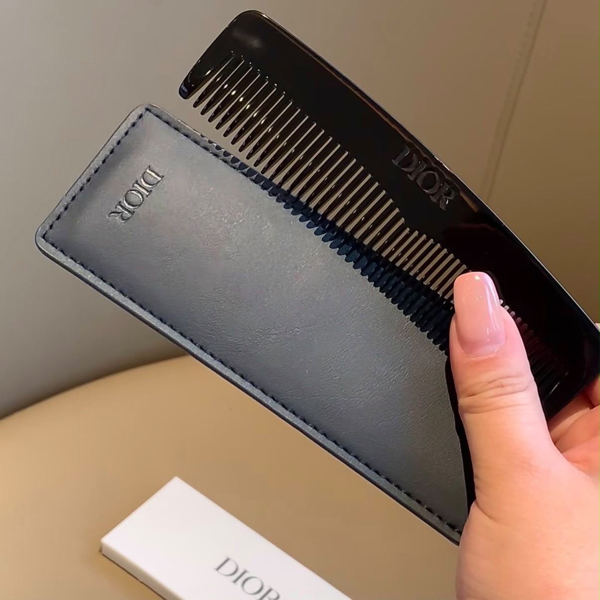 Dior Hair Comb with a Leather Case