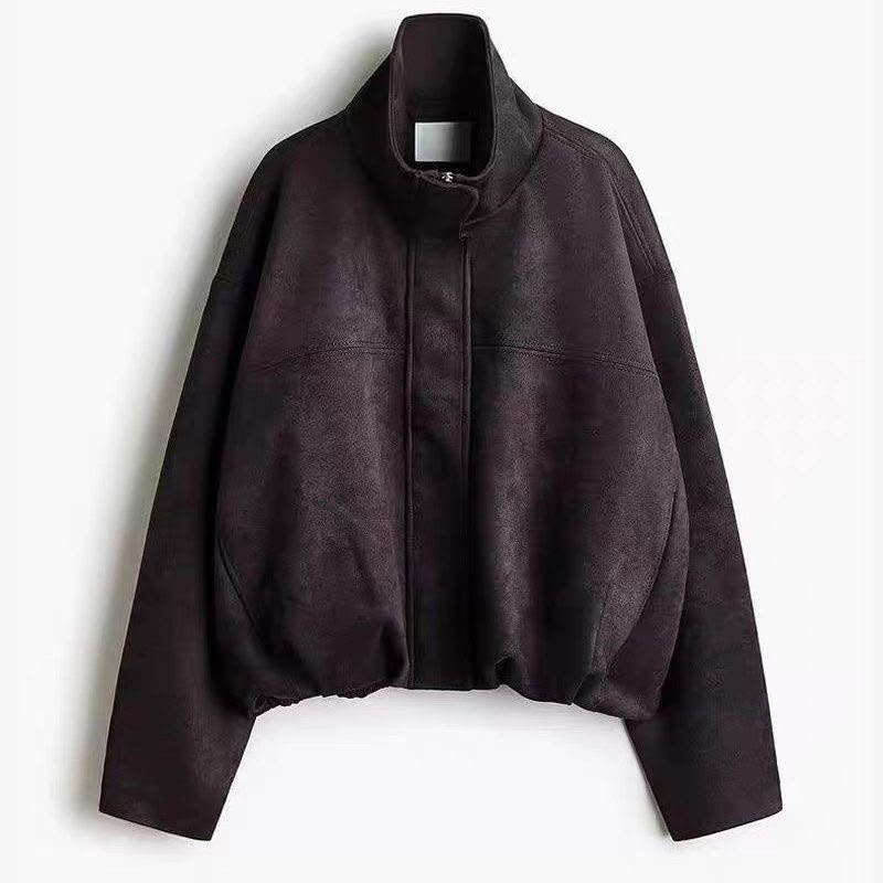 Zara Leather Effect Bomber Jacket