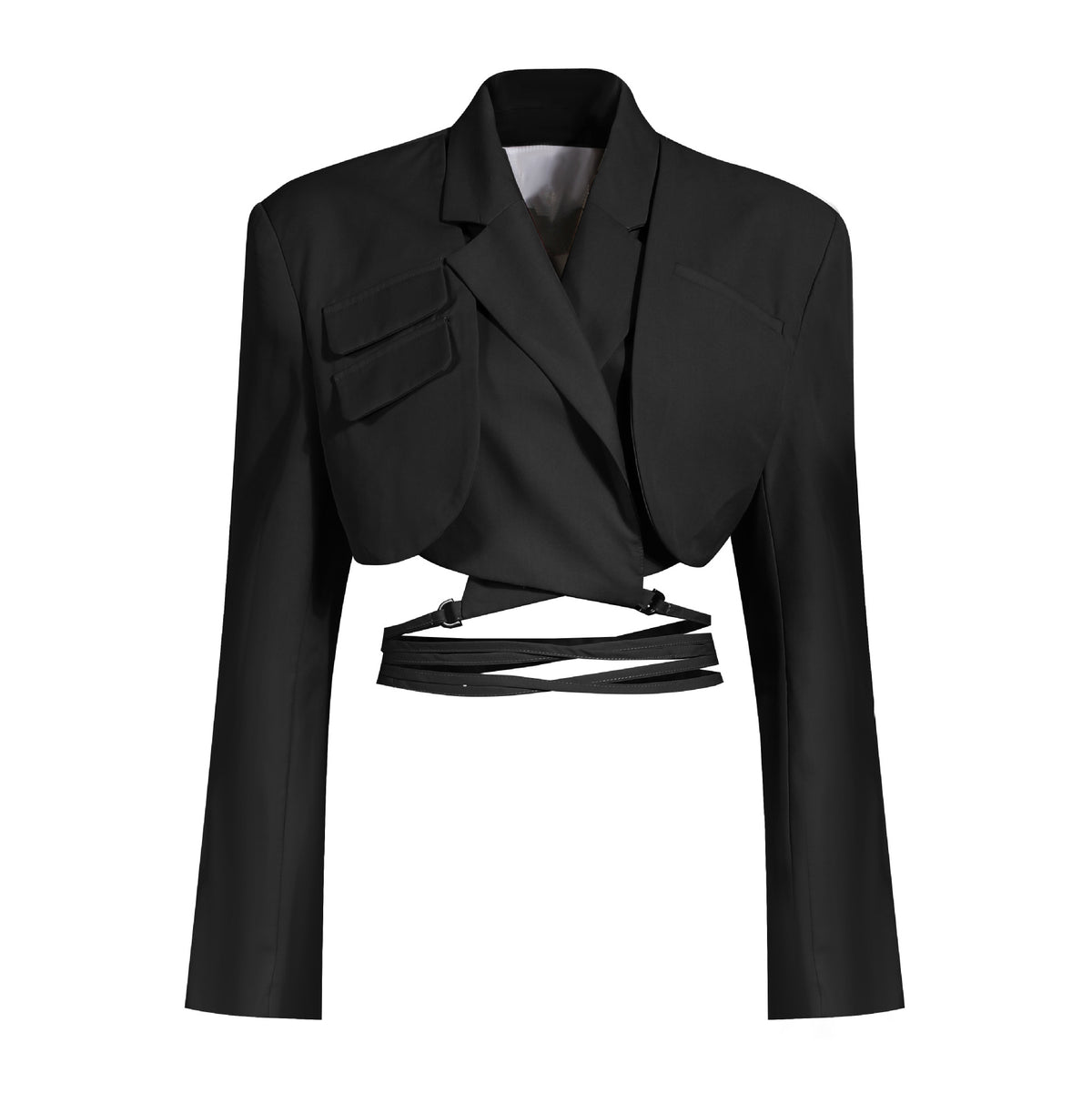 Deconstructed Blazer and Asymmetrical Skirt Set