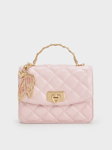Charles & Keith Cressida Quilted Top Handle Bag