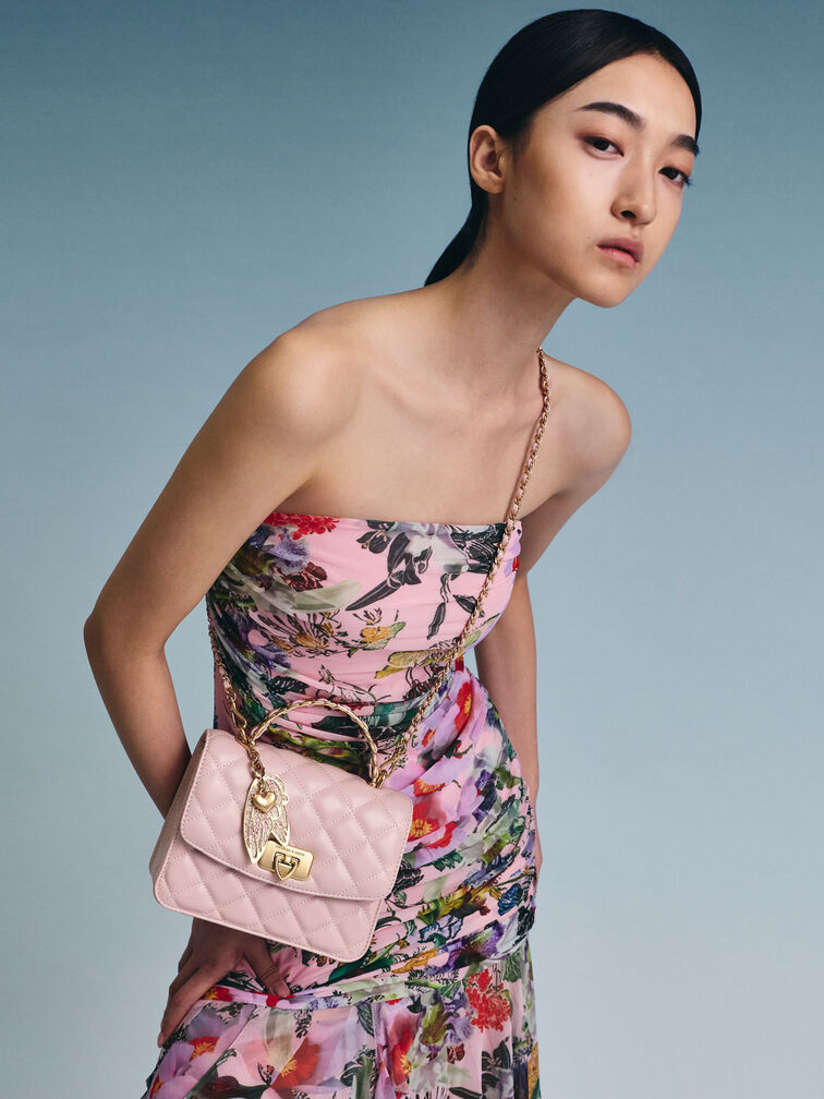 Charles & Keith Cressida Quilted Top Handle Bag