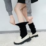 Fuzzy Knit Leg Warmers