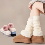 Fuzzy Knit Leg Warmers