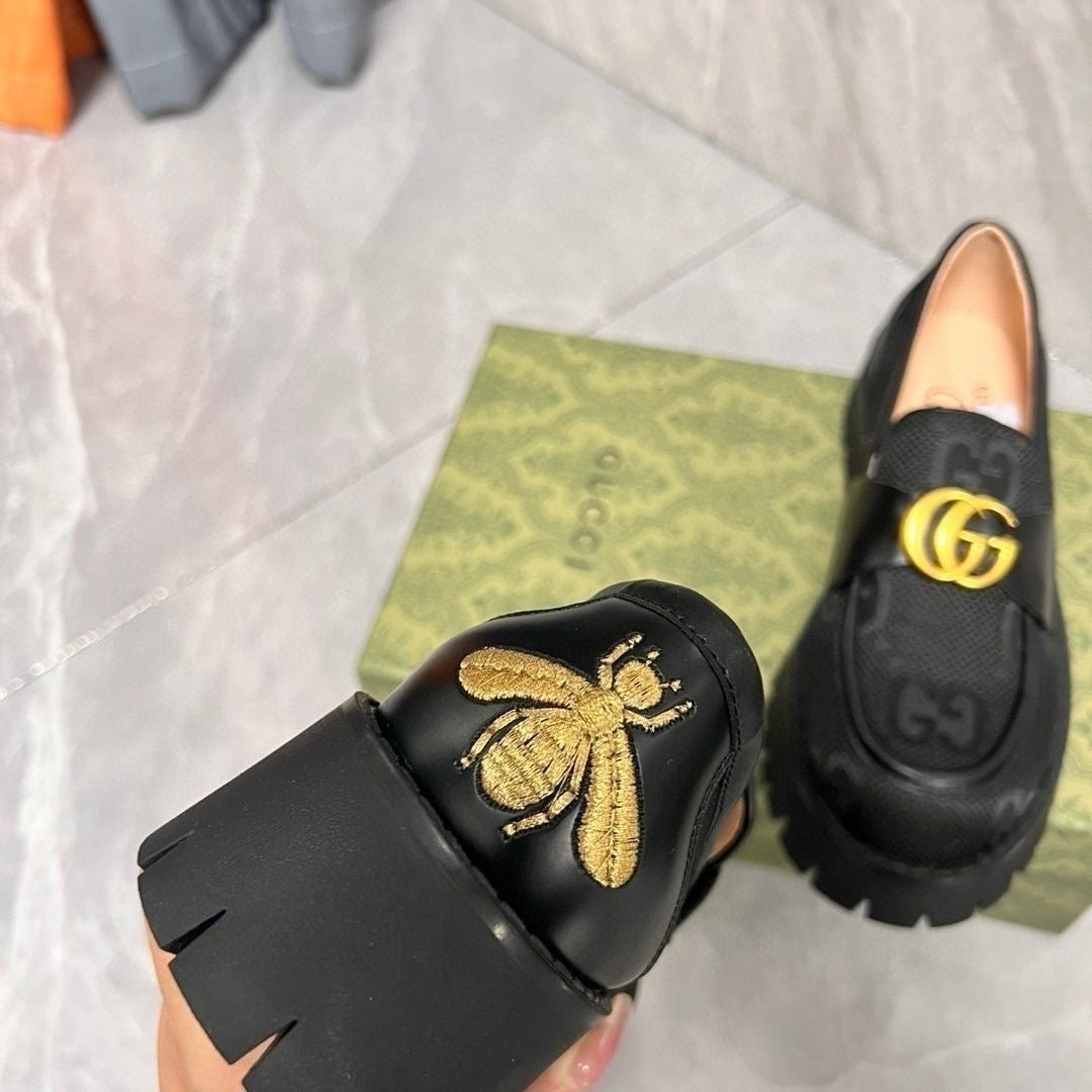 Gucci GG Marmont Lug Sole Loafers
