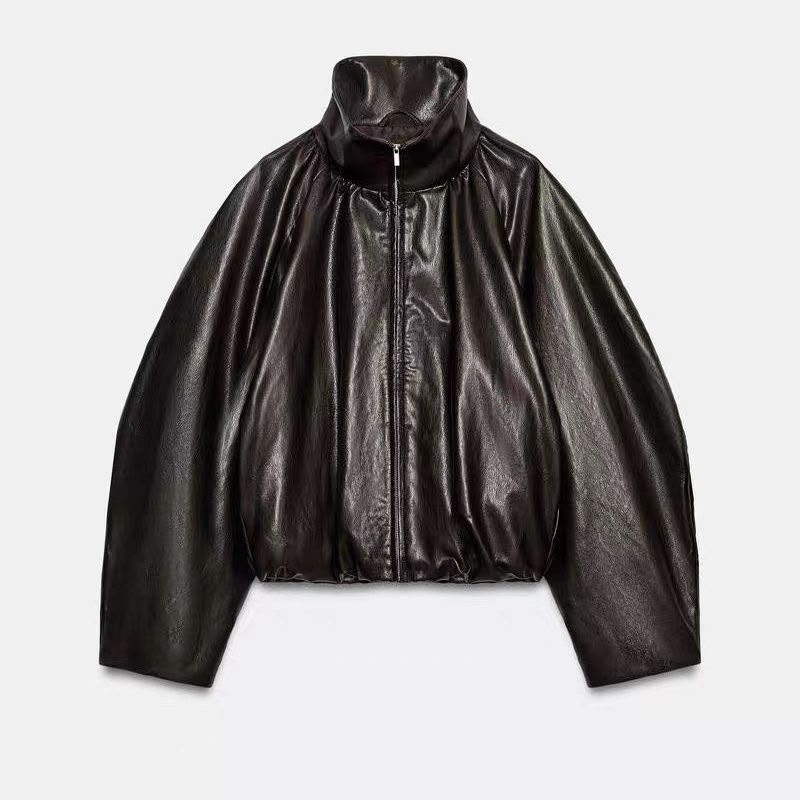 Zara Technical Fabric Gathered Jacket