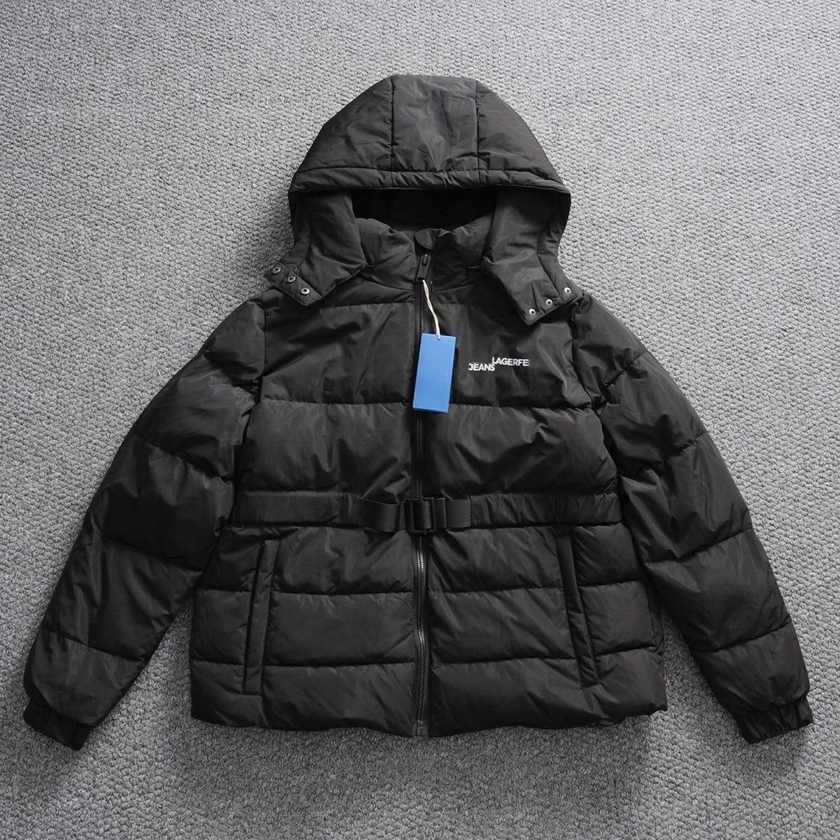 Karl Lagerfeld Jeans Belted Puffer Jacket