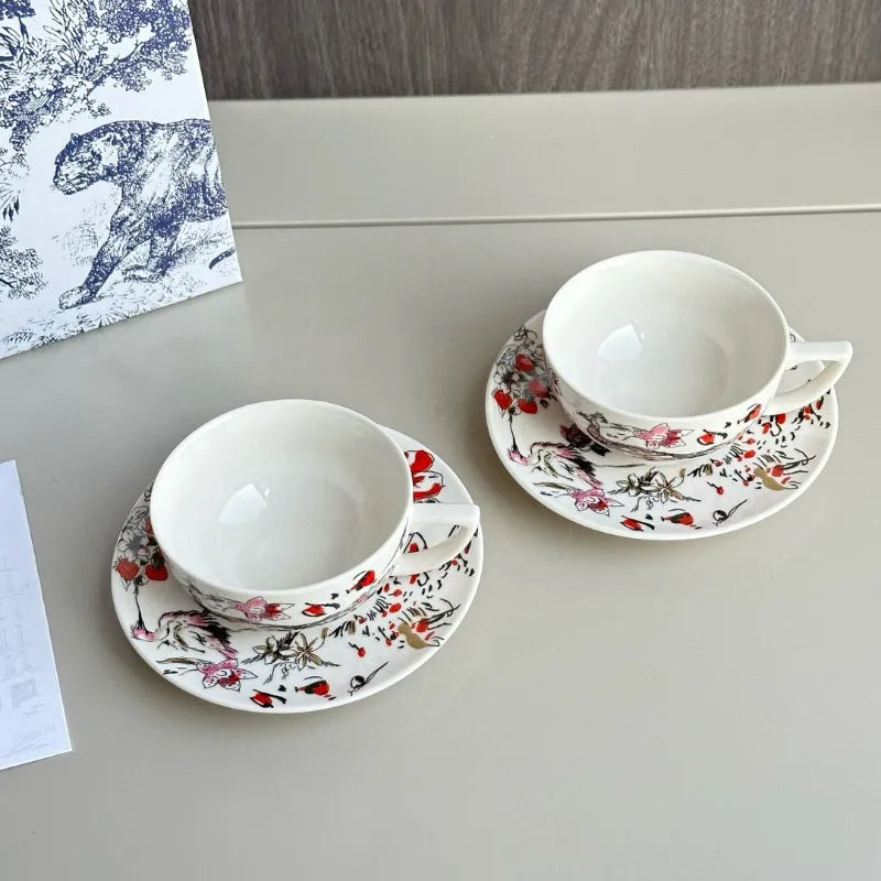 Dior Hundred Birds Arguing Coffee Cup and Saucer Set