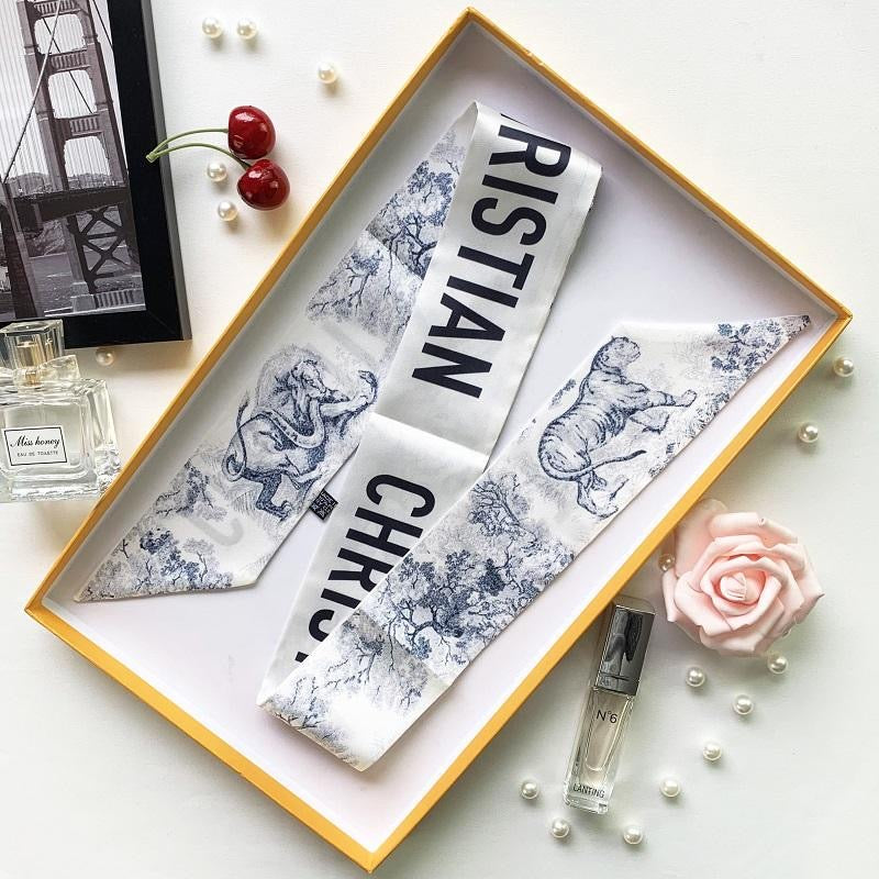 Dior Mitzah Toile De Jouy Silk Scarf
