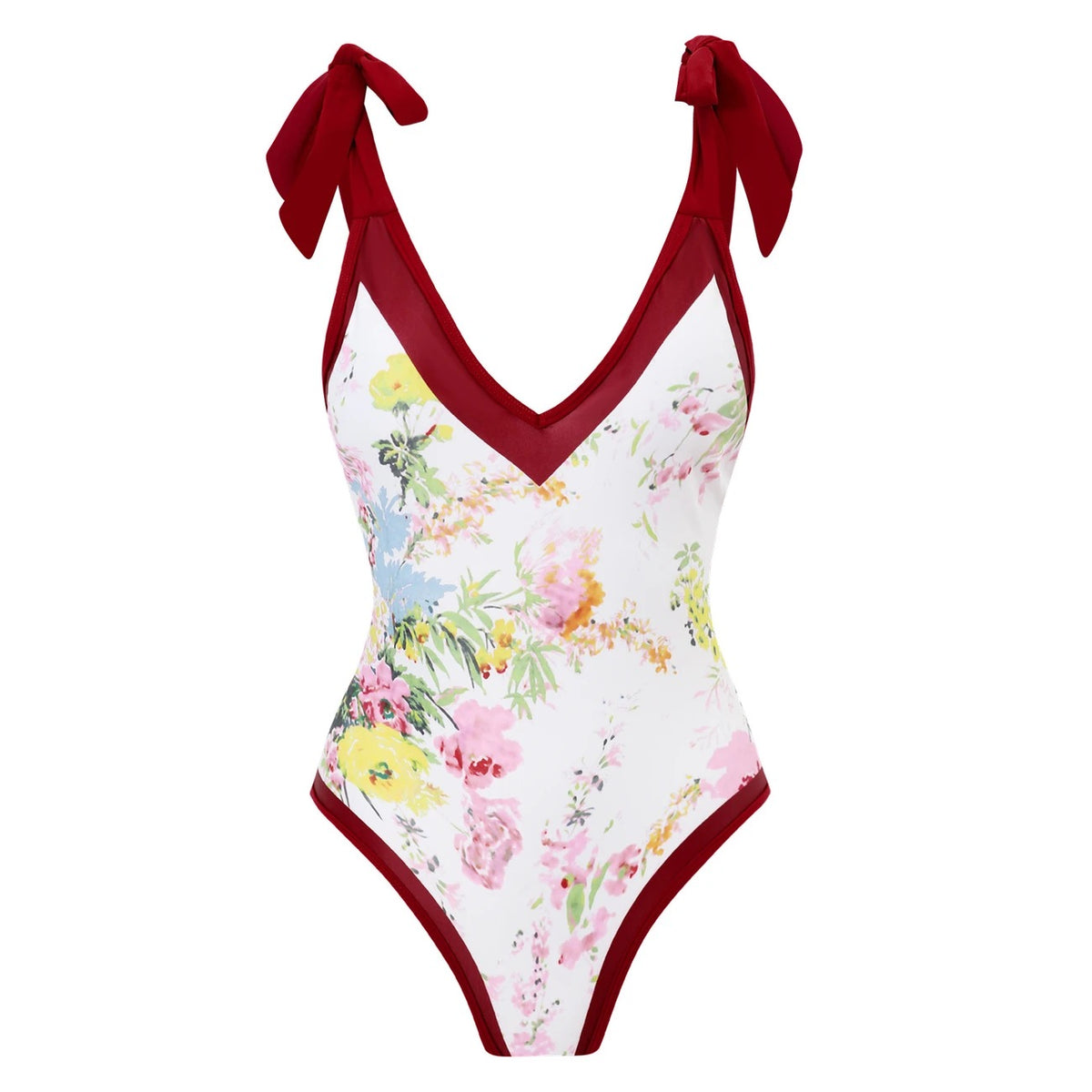 Printed Swimsuit with Sarong