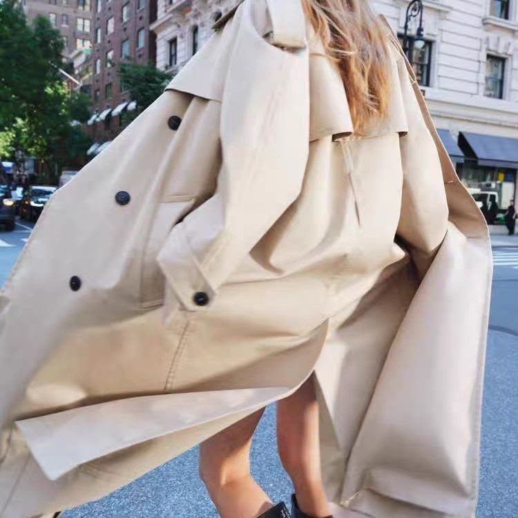 Zara Water-Repellent Oversized Trench Coat