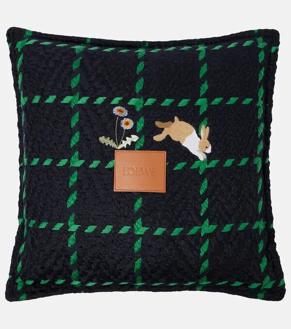 Loewe X Suna Fujita Bunny Embroidered Cushion