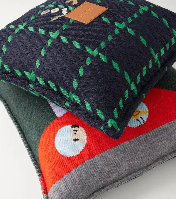 Loewe X Suna Fujita Bunny Embroidered Cushion