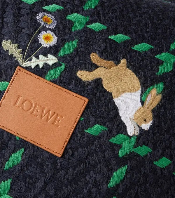 Loewe X Suna Fujita Bunny Embroidered Cushion
