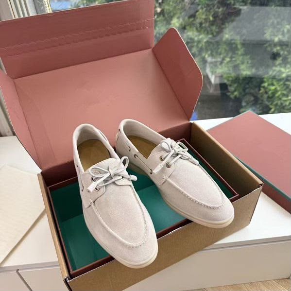 Loro Piana Sea-Sail Walk Suede Boat Shoes