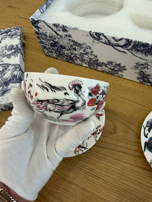 Dior Hundred Birds Arguing Coffee Cup and Saucer Set
