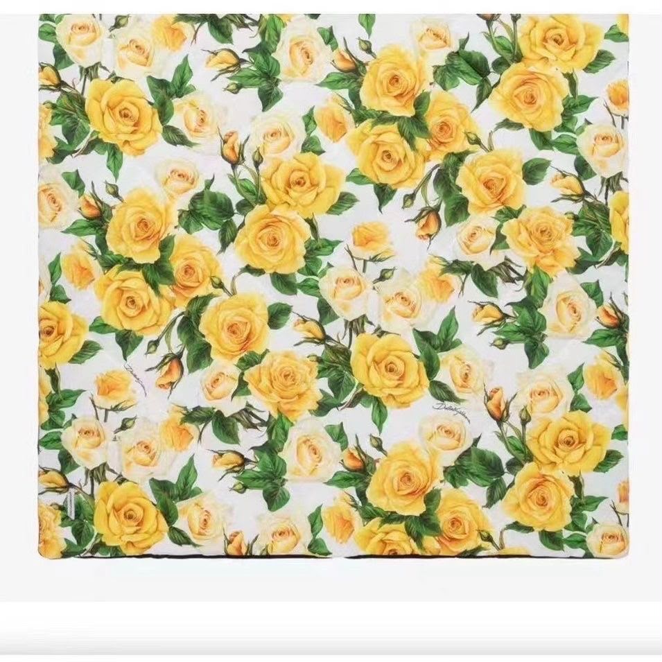 Dolce & Gabbana Yellow roses floral print  baby set