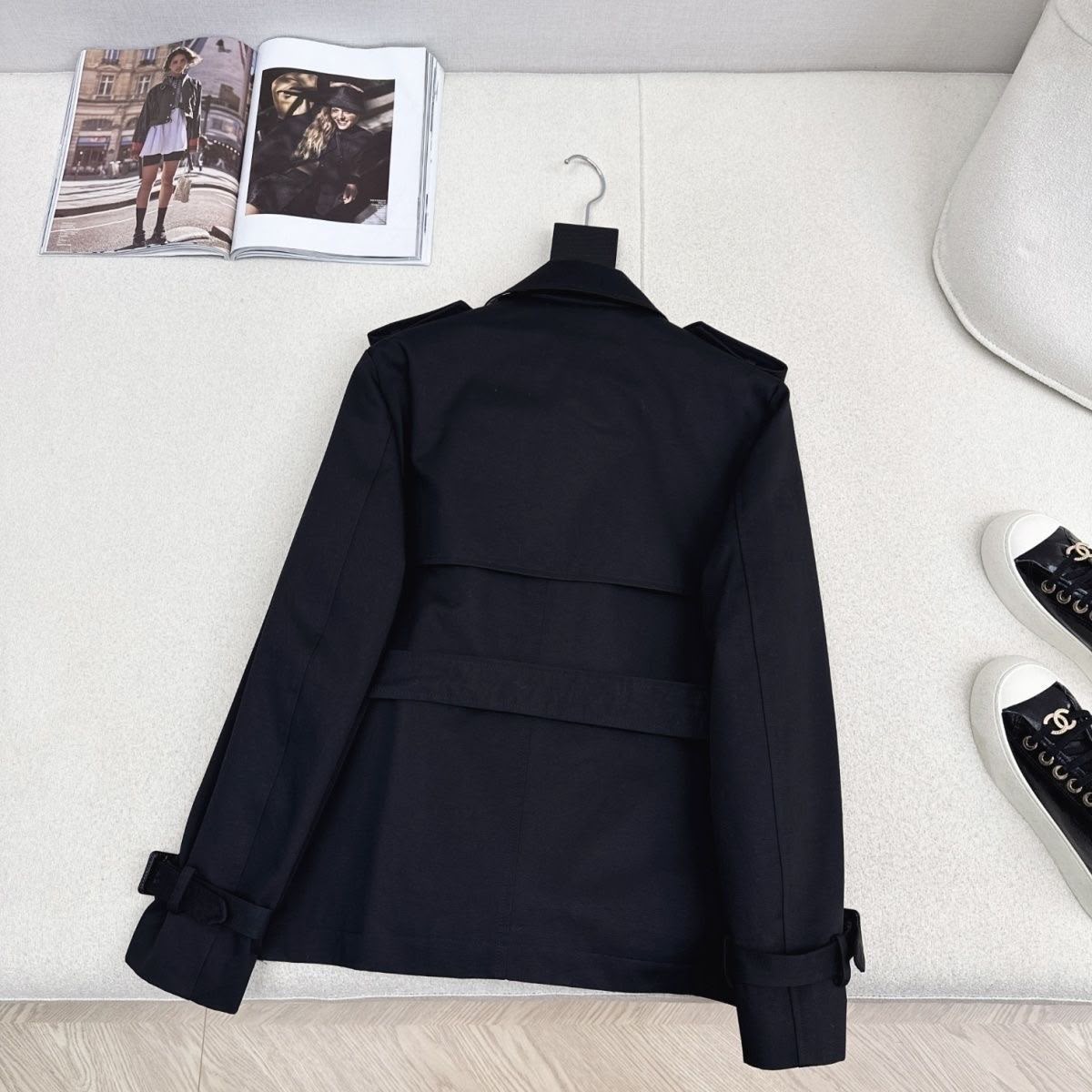 Burberry Nomadic High Collar  Short Trench Jacket