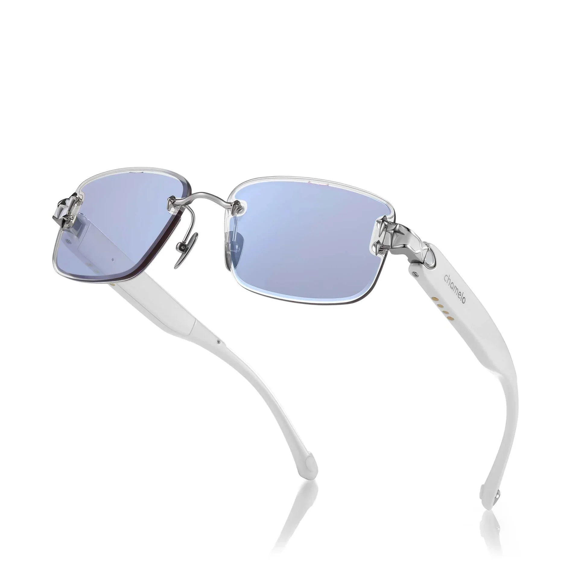 Chamelo Aura White Calm – 4-in-1 Color Changing Smart Sunglasses