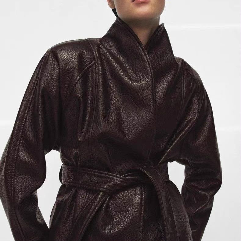 Zara Faux Leather Jacket With Belt