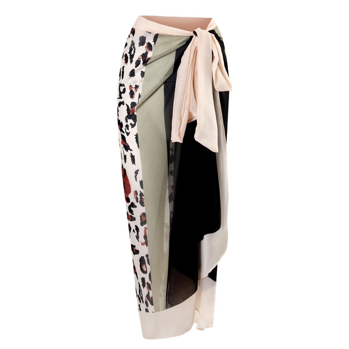 Printed Swimsuit with Sarong