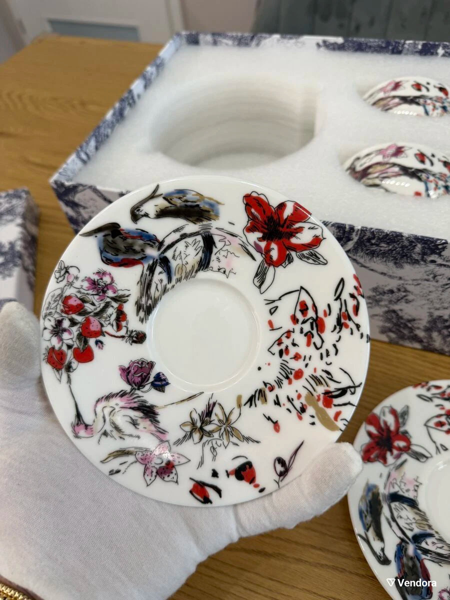 Dior Hundred Birds Arguing Coffee Cup and Saucer Set