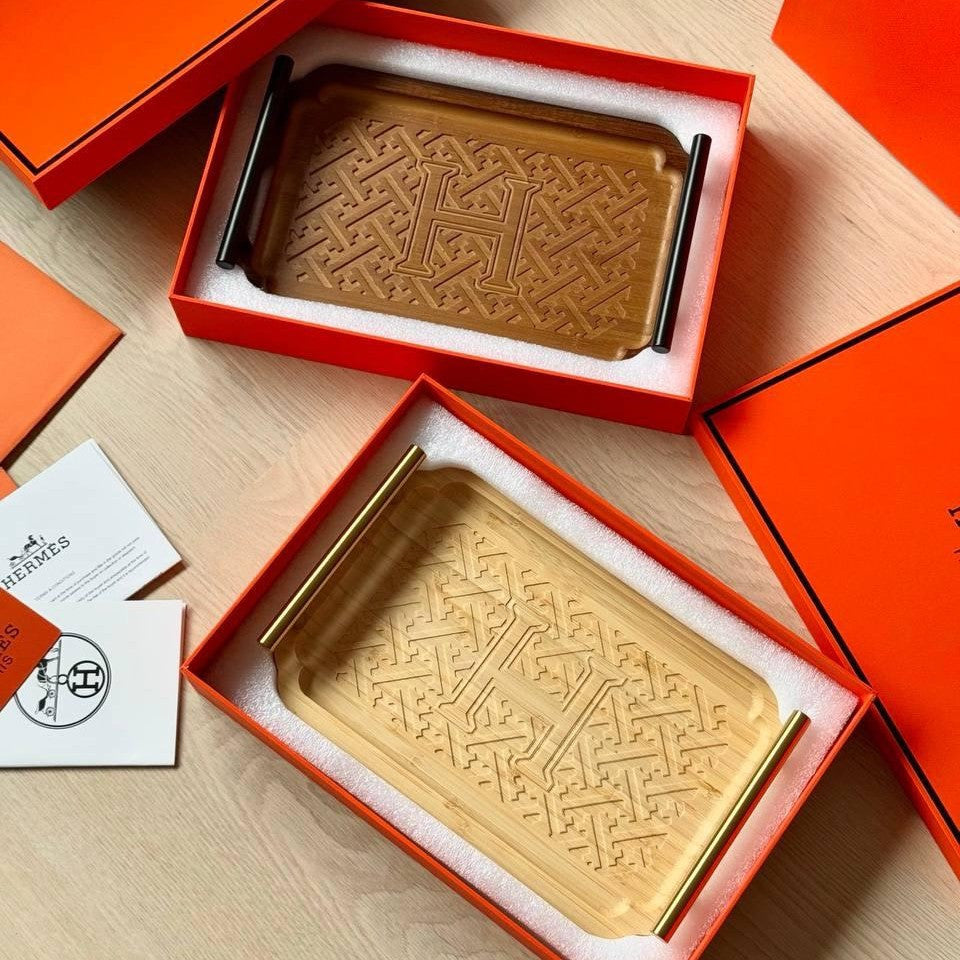 Hermès Wooden Serving Tray, 29x19cm
