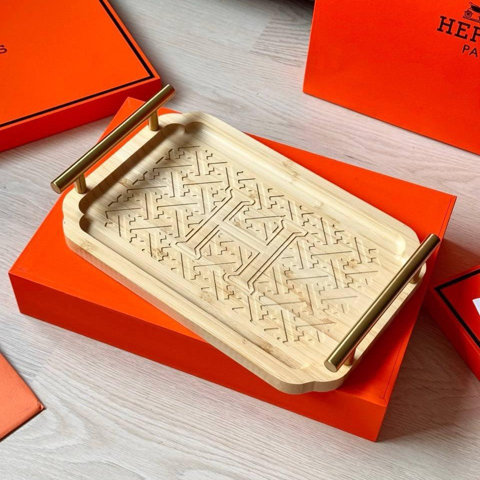 Hermès Wooden Serving Tray, 29x19cm