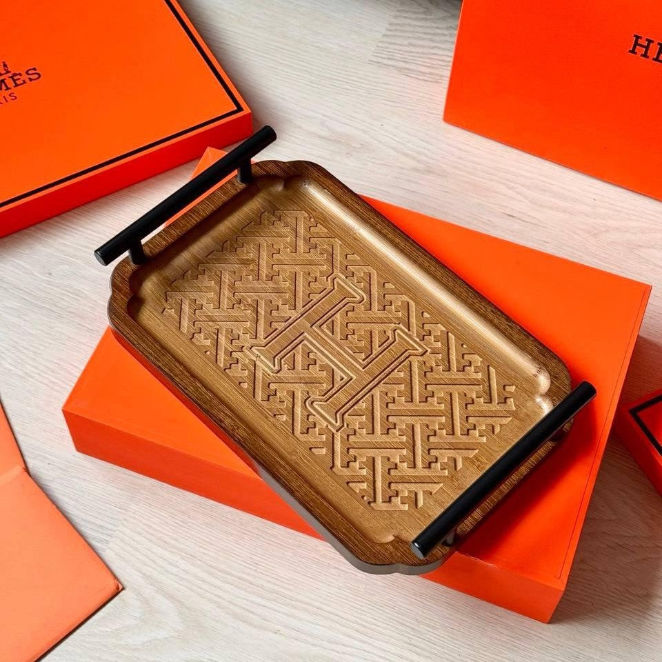 Hermès Wooden Serving Tray, 29x19cm