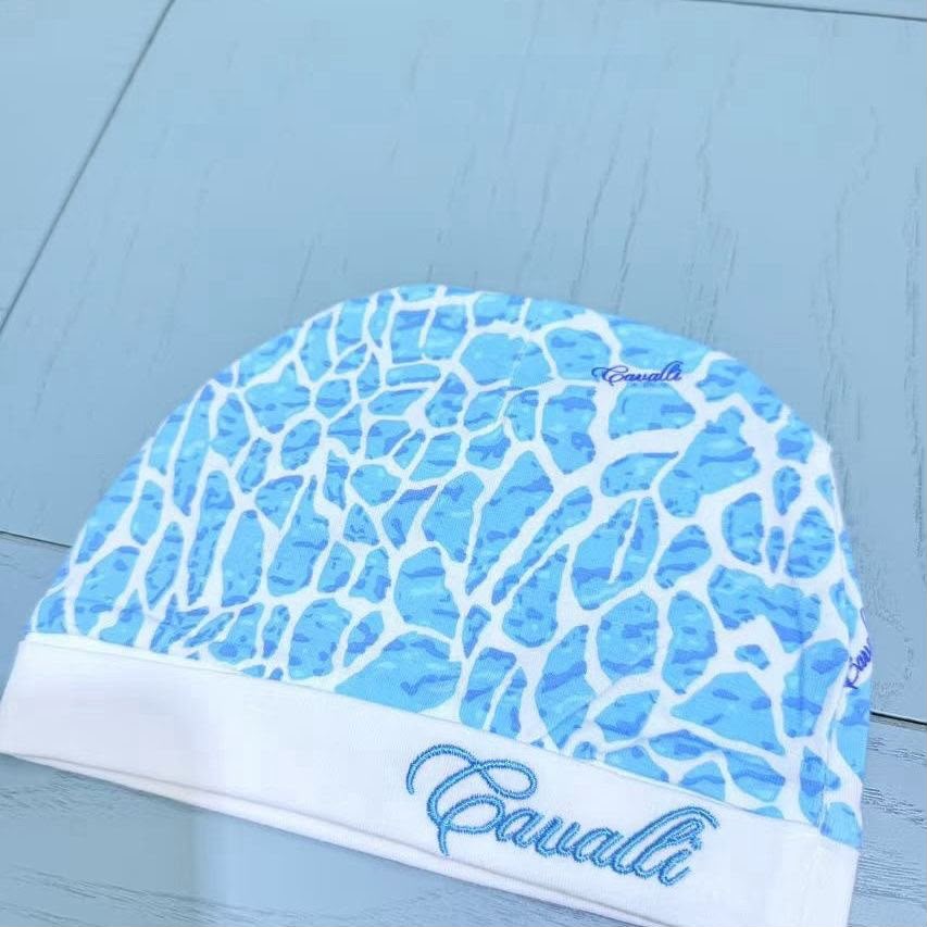 Roberto Cavalli  Blue Animal-Print baby set