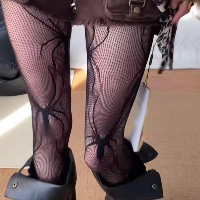 Goth Spiderweb Fishnet Tights