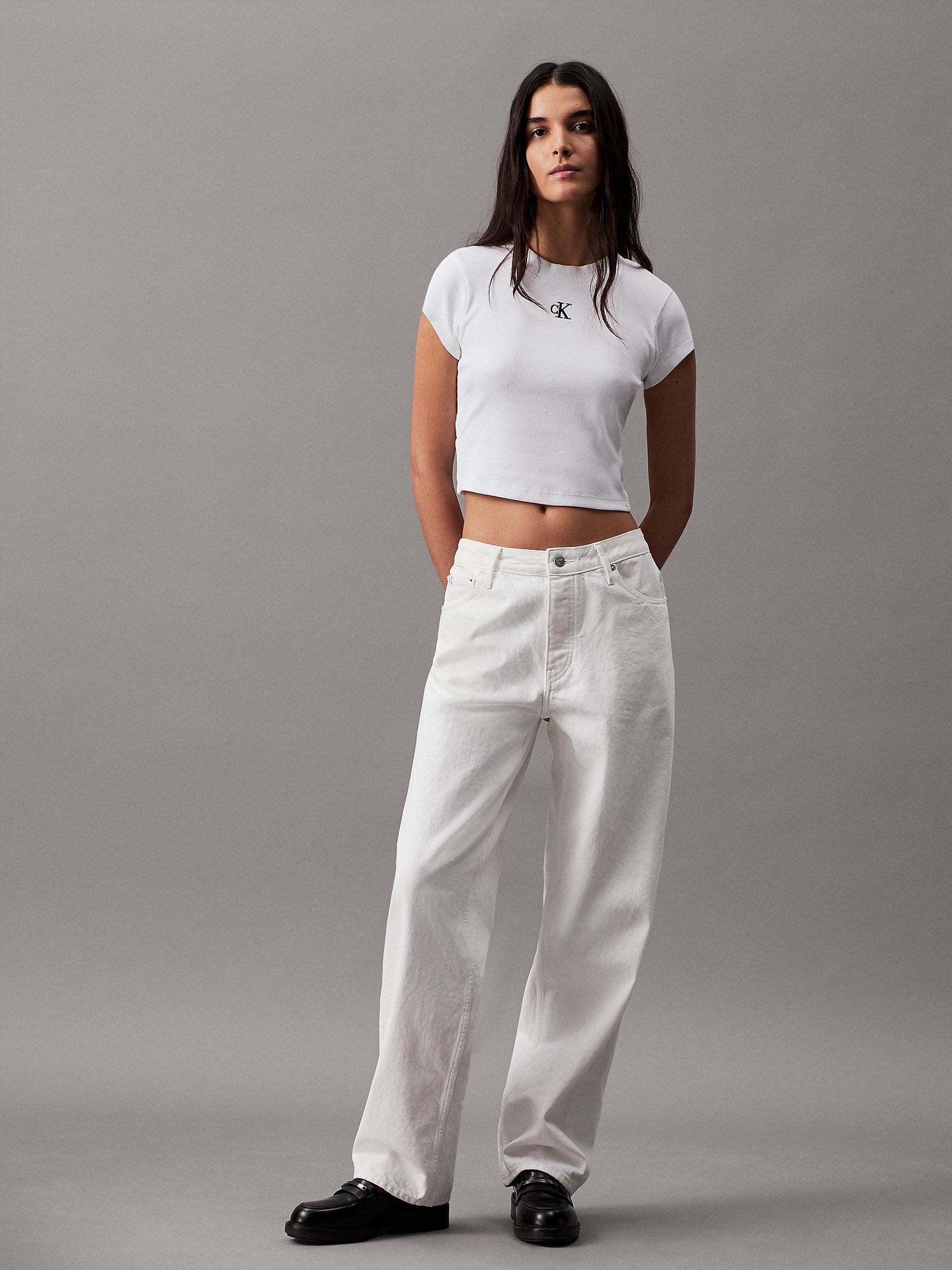 Calvin Klein Ribbed Crop Top and Short Set