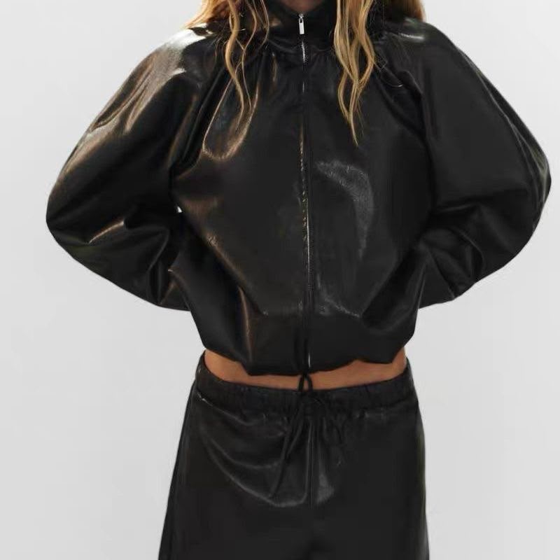 Zara Technical Fabric Gathered Jacket