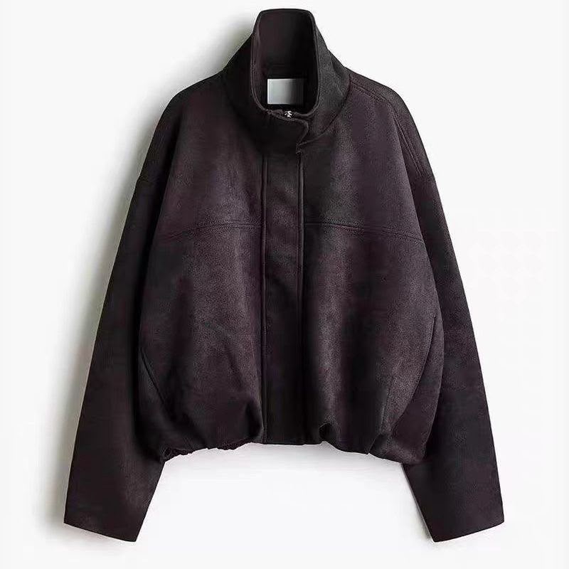 Zara Leather Effect Bomber Jacket