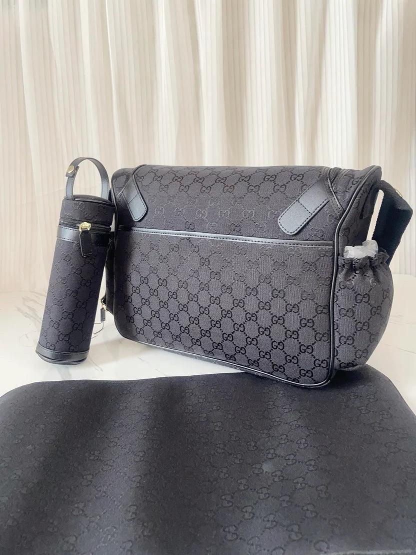 Gucci GG Canvas Diaper Bag - Black