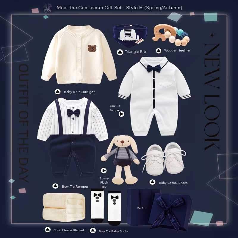 Faux-Suspender Romper Gentleman Set – Style (Spring/Autumn)