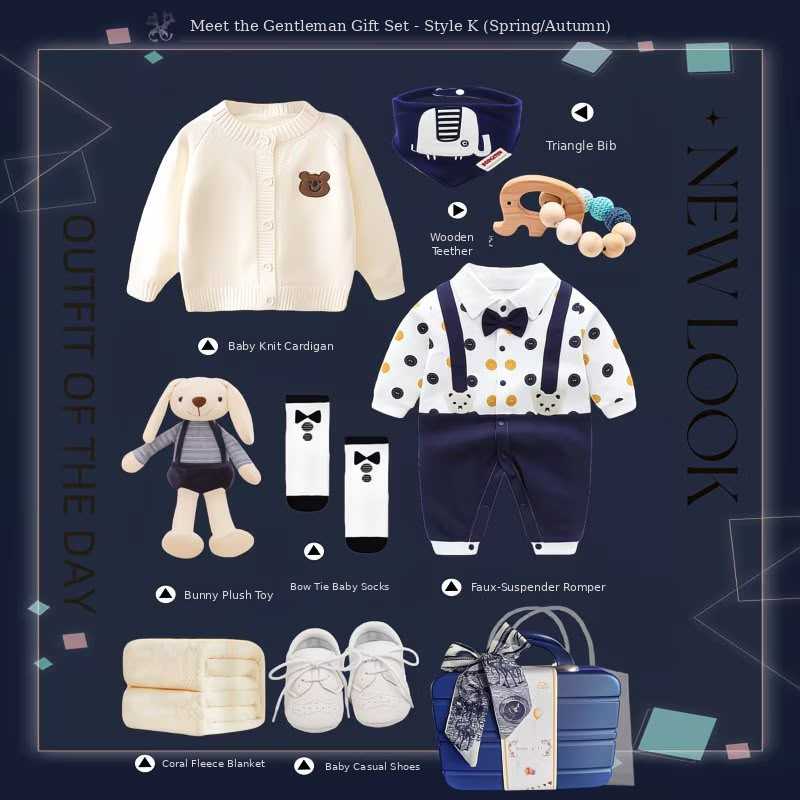 Faux-Suspender Romper Gentleman Set – Style (Spring/Autumn)