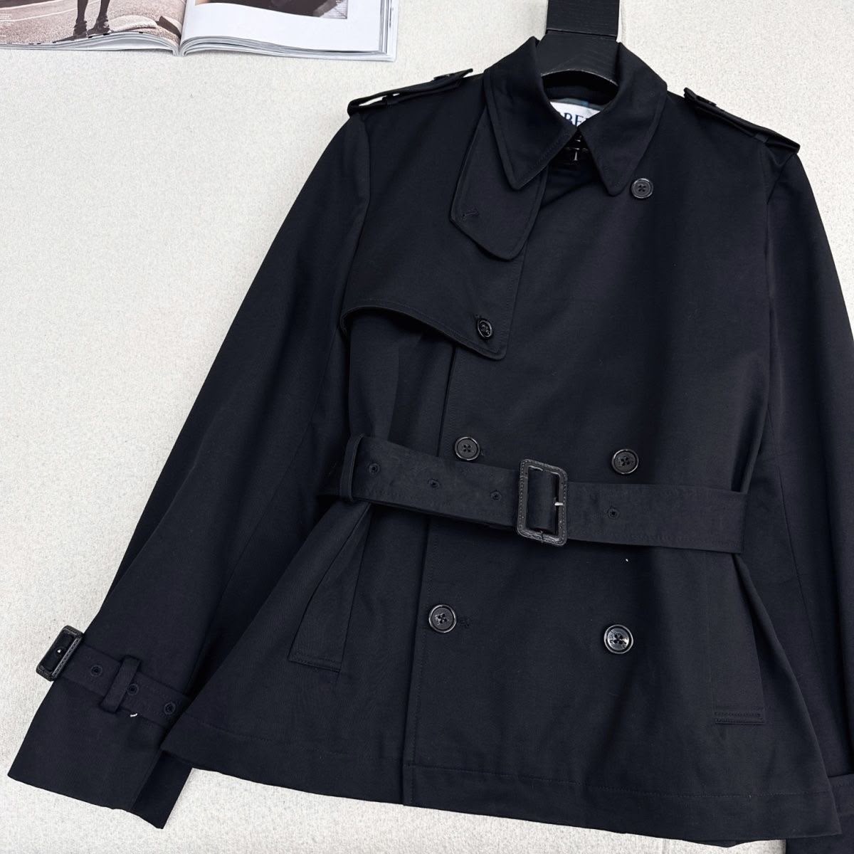Burberry Nomadic High Collar  Short Trench Jacket