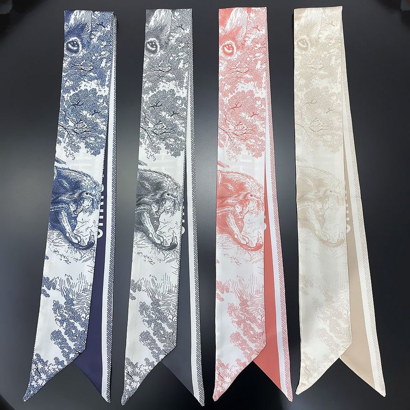 Dior Mitzah Toile De Jouy Silk Scarf