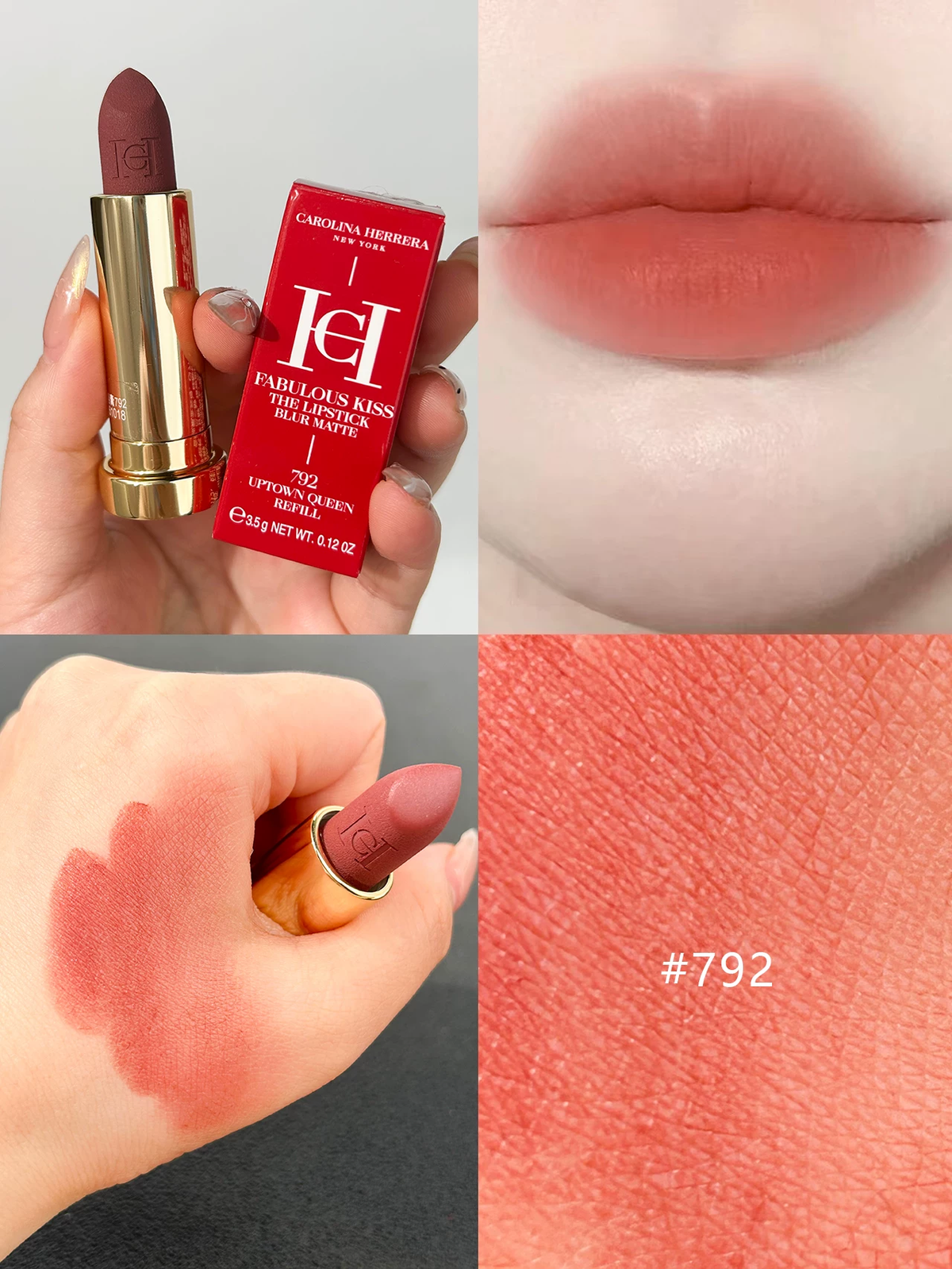 Carolina Herrera Matte Lipstick 3.5g with Personalized Accessory Case